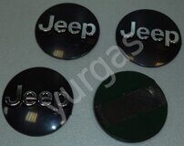 Наклейки на диски колес Jeep рельефные D 55mm Джип